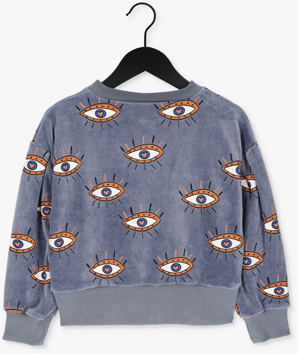 A Blue Crewneck Sweatshirts from CARLIJNQ in size 12-18M for girl. (Back View)