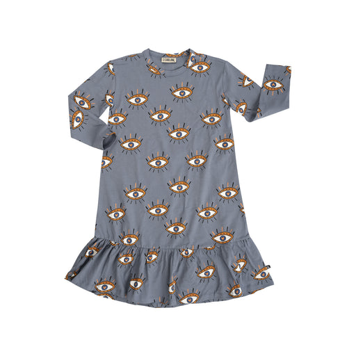 A Blue Long Sleeve Dresses from CARLIJNQ in size 2T for girl. (Front View)