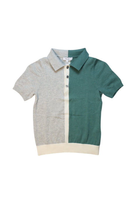 A Green Short Sleeve Polos from REISS in size 6T for boy. (Front View)