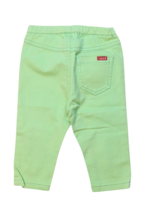 A Green Casual Pants from Seed in size 12-18M for girl. (Back View)