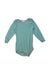 A Green Long Sleeve Bodysuits from Petit Bateau in size 12-18M for girl. (Front View)