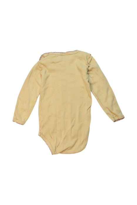 A Yellow Long Sleeve Bodysuits from Petit Bateau in size 12-18M for girl. (Back View)