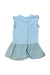 A Blue Sleeveless Dresses from Petit Bateau in size 12-18M for girl. (Back View)