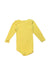 A Yellow Long Sleeve Bodysuits from Petit Bateau in size 6-12M for girl. (Back View)
