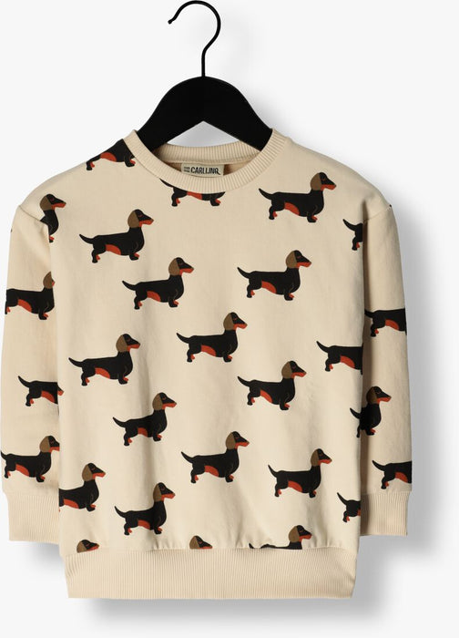 A Beige Crewneck Sweatshirts from CARLIJNQ in size 6T for neutral. (Front View)