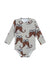A Grey Long Sleeve Bodysuits from Dear Sophie in size 3-6M for girl. (Front View)