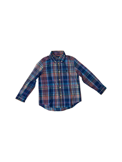 A Blue Long Sleeve Shirts from Polo Ralph Lauren in size 4T for boy. (Front View)