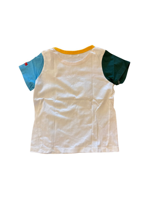 A White Short Sleeve T Shirts from Miki House in size 6T for boy. (Back View)