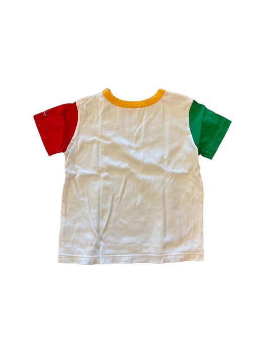 A White Short Sleeve T Shirts from Miki House in size 6T for neutral. (Back View)