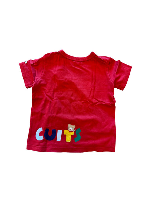 A Red Short Sleeve T Shirts from Miki House in size 6T for boy. (Back View)