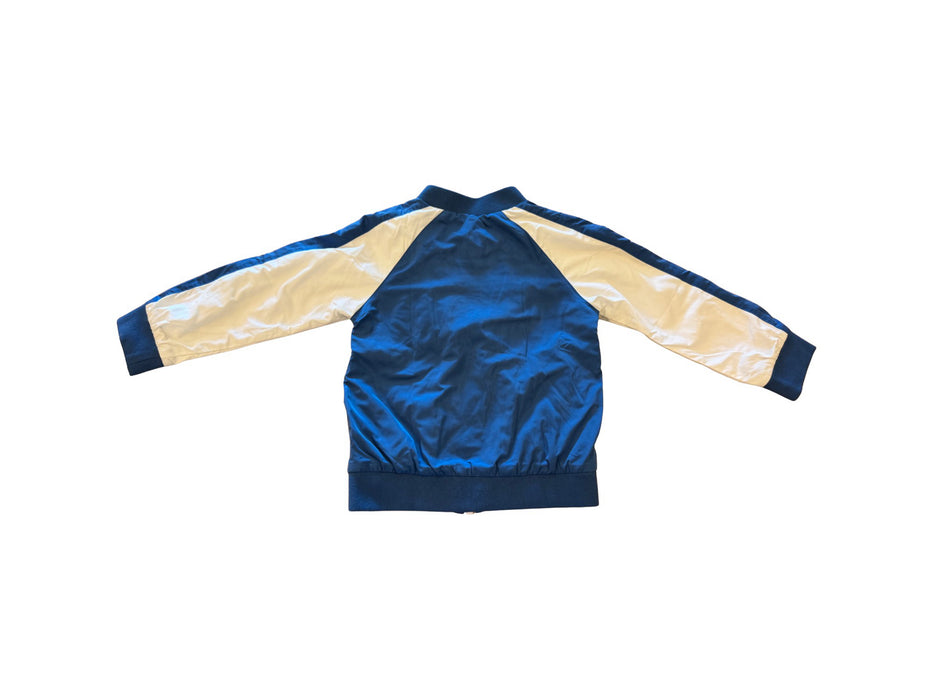 A Blue Lightweight Jackets from Momonittu in size 6T for boy. (Back View)