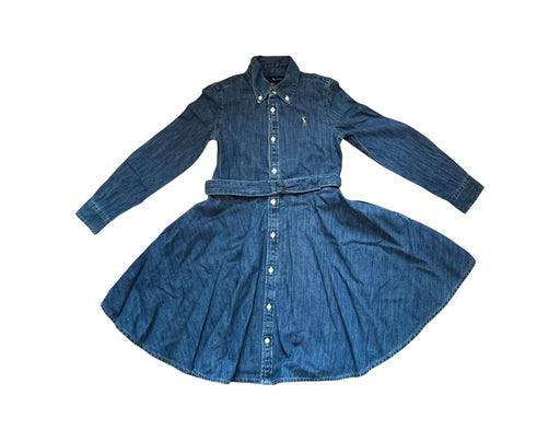 A Blue Long Sleeve Dresses from Ralph Lauren in size 6T for girl. (Front View)