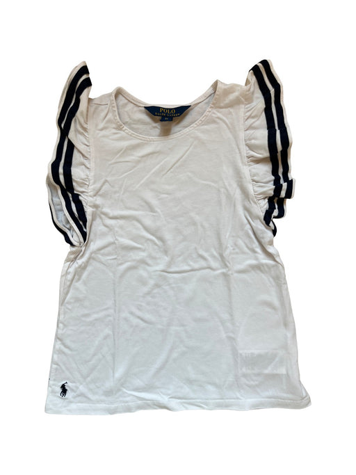 A White Sleeveless Tops from Polo Ralph Lauren in size 6T for girl. (Front View)