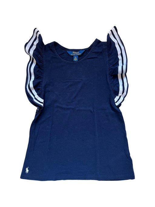 A Navy Sleeveless Tops from Polo Ralph Lauren in size 6T for girl. (Front View)