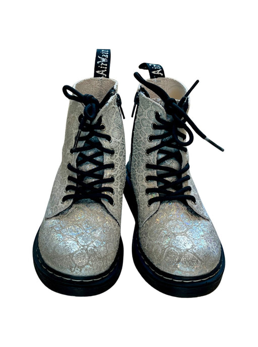 A Silver Casual Boots from Dr. Martens in size 6T for girl. (Front View)