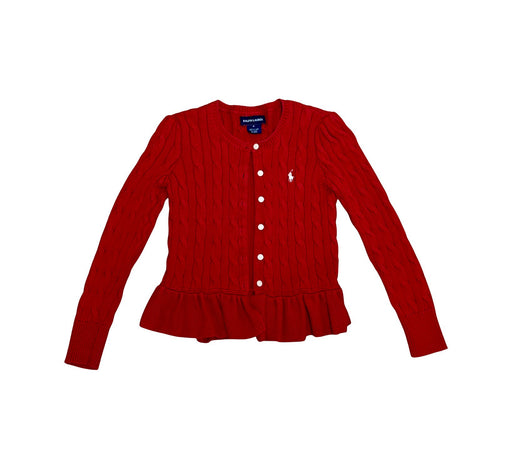 A Red Cardigans from Ralph Lauren in size 6T for girl. (Front View)