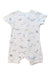 A White Short Sleeve Rompers from purebaby in size 3-6M for boy. (Back View)