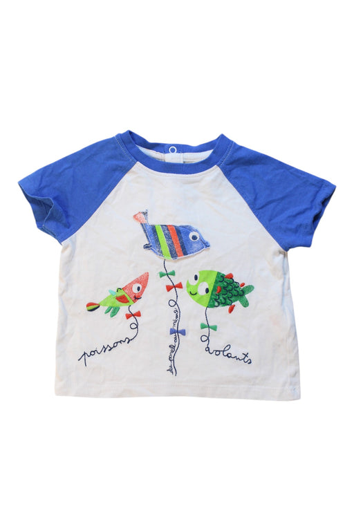 A Multicolour Short Sleeve Tops from DPAM in size 3-6M for boy. (Front View)