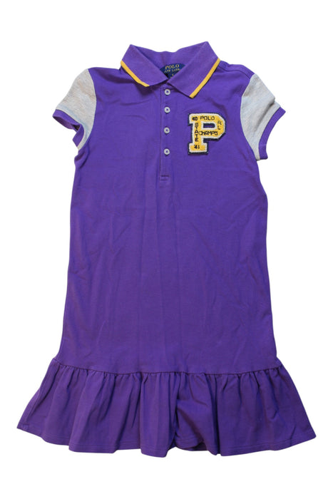 A Purple Short Sleeve Dresses from Polo Ralph Lauren in size 6T for girl. (Front View)