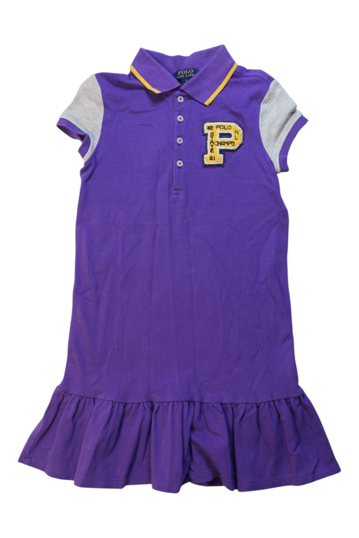 A Purple Short Sleeve Dresses from Polo Ralph Lauren in size 6T for girl. (Front View)