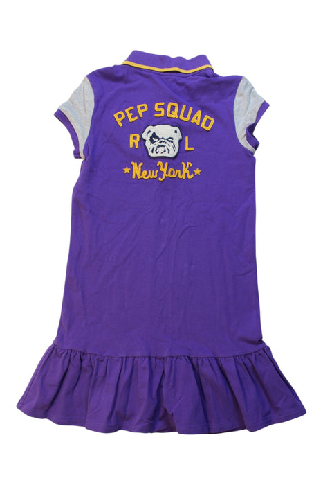 A Purple Short Sleeve Dresses from Polo Ralph Lauren in size 6T for girl. (Back View)