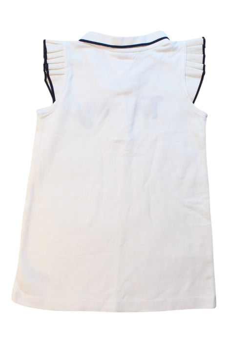 A White Sleeveless Polos from Tommy Hilfiger in size 4T for girl. (Back View)