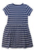 A Navy Short Sleeve Dresses from Petit Bateau in size 8Y for girl. (Back View)