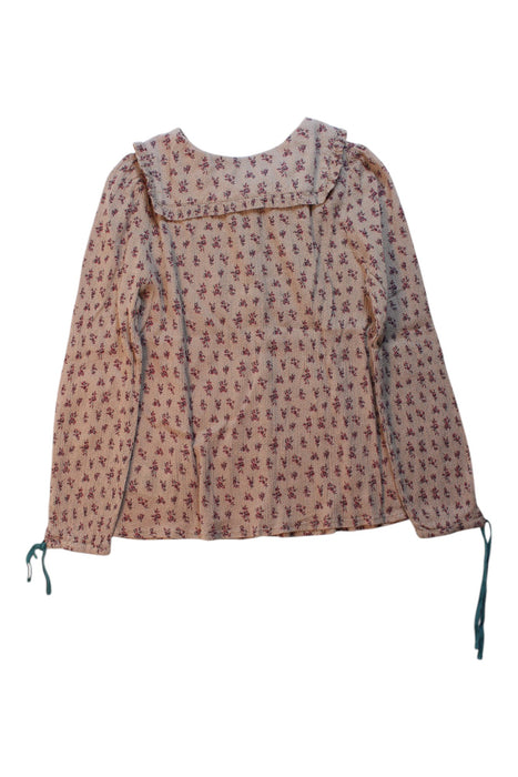 A Beige Long Sleeve Shirts from Emile et Ida in size 8Y for girl. (Back View)