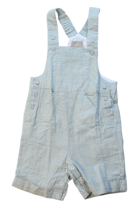 A Blue Overall Shorts from Cyrillus in size 6-12M for boy. (Front View)