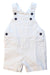 A White Overall Shorts from Jacadi in size 6-12M for boy. (Front View)