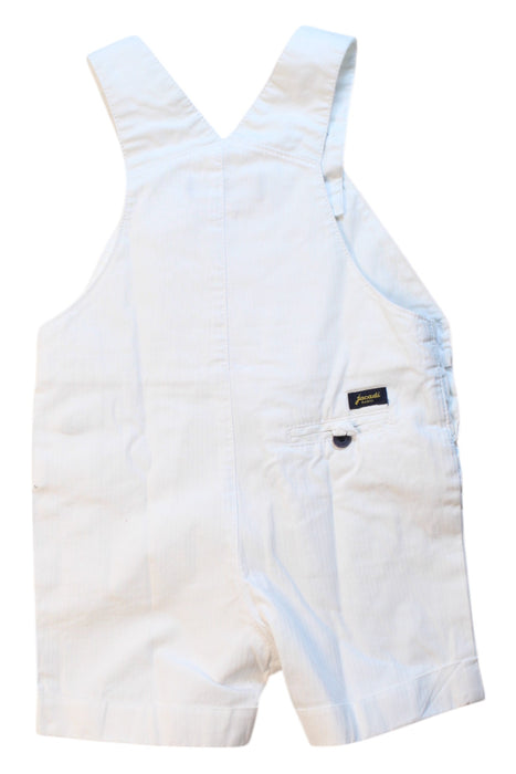 A White Overall Shorts from Jacadi in size 6-12M for boy. (Back View)