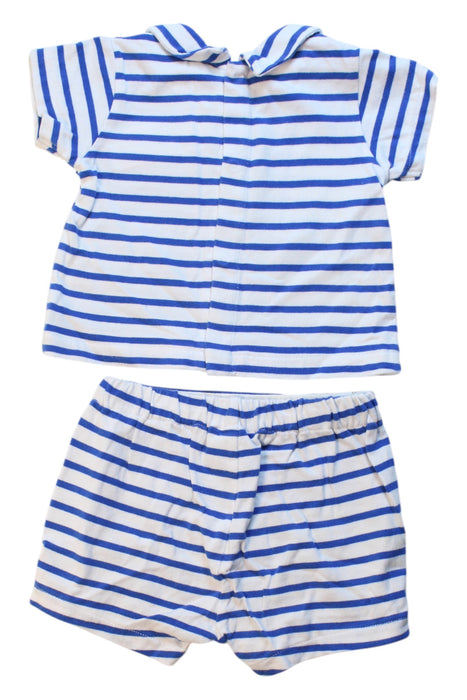 A Blue Shorts Sets from Jacadi in size 3-6M for boy. (Back View)