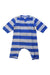 A Blue Long Sleeve Rompers from Petit Bateau in size 3-6M for boy. (Front View)