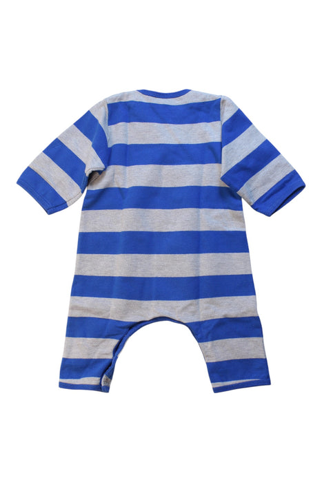 A Blue Long Sleeve Rompers from Petit Bateau in size 3-6M for boy. (Back View)