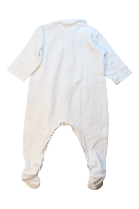 A White Onesies from Petit Bateau in size 6-12M for boy. (Back View)