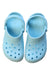 A Blue Slip Ons from Crocs in size 4T for boy. (Back View)