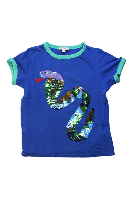 A Blue Short Sleeve T Shirts from DPAM in size 6T for girl. (Front View)