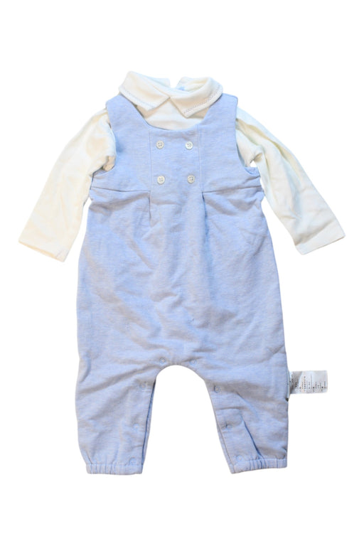 A Blue Long Overalls from Mayoral in size 3-6M for boy. (Front View)