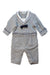 A Grey Long Sleeve Rompers from Nicholas & Bears in size 3-6M for boy. (Front View)