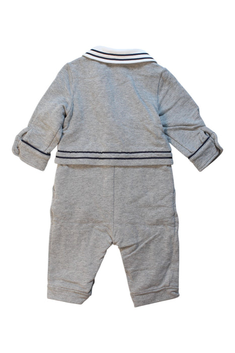 A Grey Long Sleeve Rompers from Nicholas & Bears in size 3-6M for boy. (Back View)