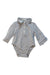 A Grey Long Sleeve Bodysuits from Nicholas & Bears in size 0-3M for boy. (Front View)