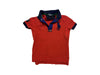 A Red Short Sleeve Polos from Polo Ralph Lauren in size 5T for boy. (Front View)