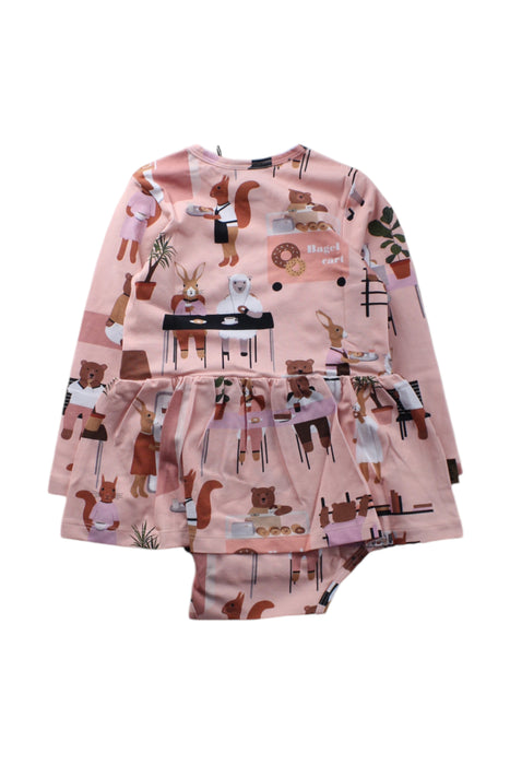 A Pink Long Sleeve Bodysuits from Hebe in size 12-18M for girl. (Back View)
