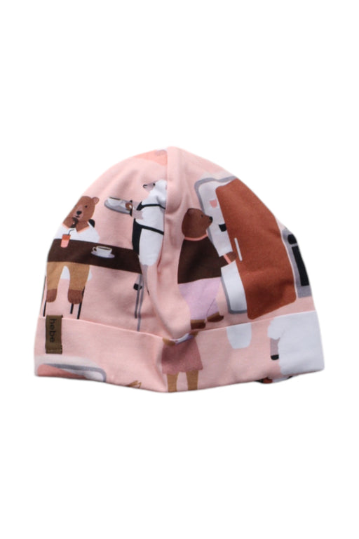 A Pink Beanies from Hebe in size 3-6M for girl. (Front View)