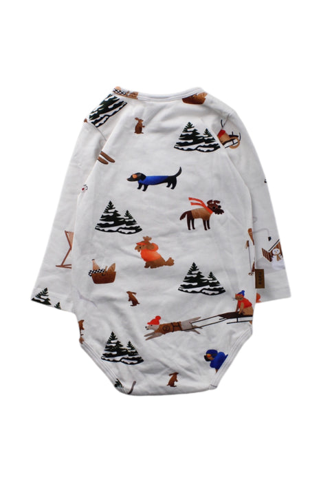 A White Long Sleeve Bodysuits from Hebe in size 3-6M for neutral. (Back View)