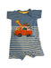 A Blue Short Sleeve Rompers from Jojo Maman Bébé in size 6-12M for boy. (Front View)