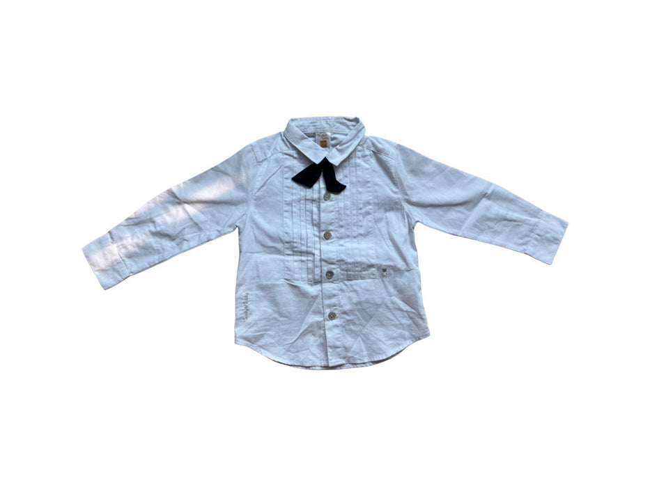 A White Long Sleeve Shirts from Trudy & Teddy in size 12-18M for boy. (Front View)