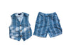 A Blue Shorts Sets from Nicholas & Bears in size 2T for boy. (Front View)