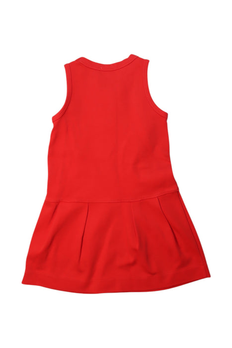 A Red Sleeveless Dresses from Crewcuts in size 5T for girl. (Back View)