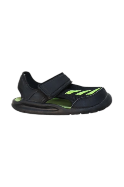 A Black Sandals from Adidas in size 4T for boy. (Front View)